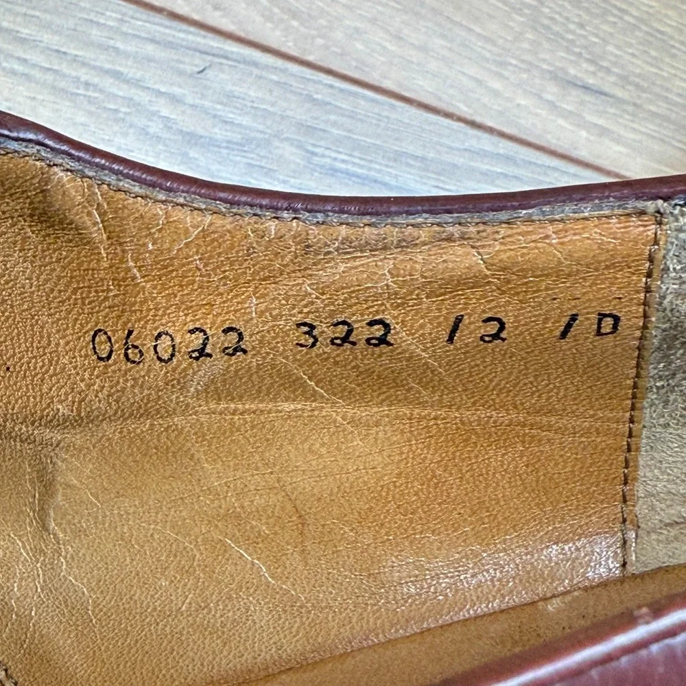 Salvatore Ferragamo Derby Mens 12 D Reddish Brown Dress Shoes‎